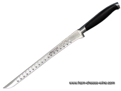 Compra ARCOS Niza Cuchillo Jamonero Flexible de 230 mm para Cortar Piezas  de Jamón, Cuchillo de Cocina Profesional para Jamón, óptimo para Lonchear,  Color Negro en