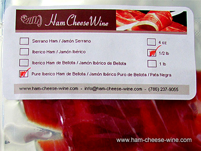 Pure Iberico Ham de Bellota Hand Cut by Knife 1/2 Pound Details 5