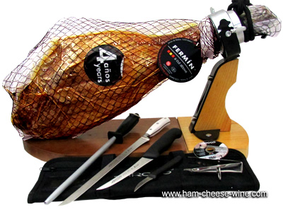 Kit Jamonero Profesional - Jamón Ibérico Puro de Bellota Fermín 4 Años