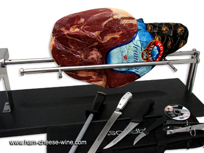 Kit Jamonero Profesional - Jamón Serrano Monte Nevado sin Hueso Detalles 2